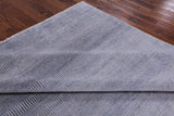 Grey Savannah Grass Handmade Wool & Silk Area Rug - 8' 1" X 10' 2" - Golden Nile