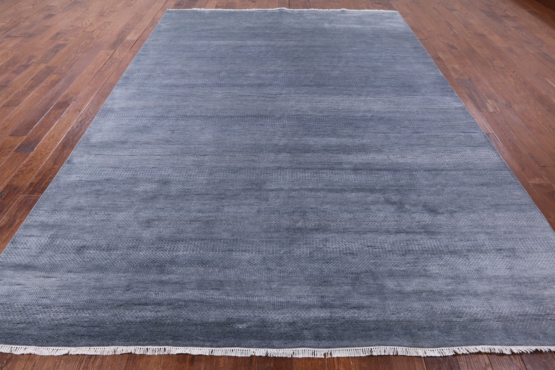 Savannah Grass Hand Knotted Wool & Silk Area Rug - 9' 0" X 12' 4" - Golden Nile