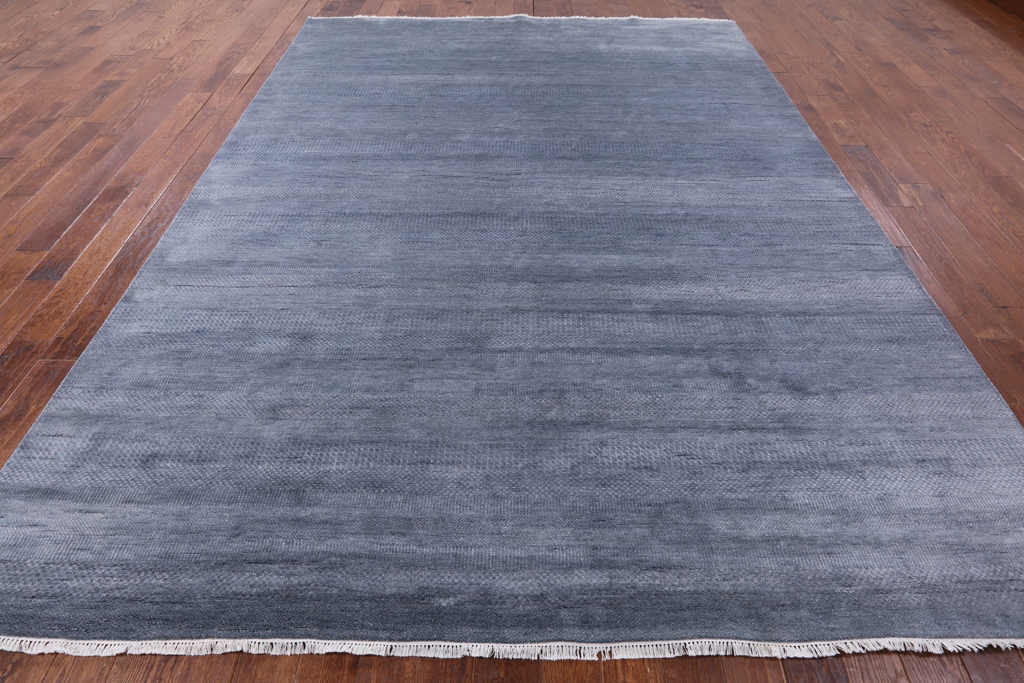 Savannah Grass Hand Knotted Wool & Silk Area Rug - 9' 0" X 12' 4" - Golden Nile