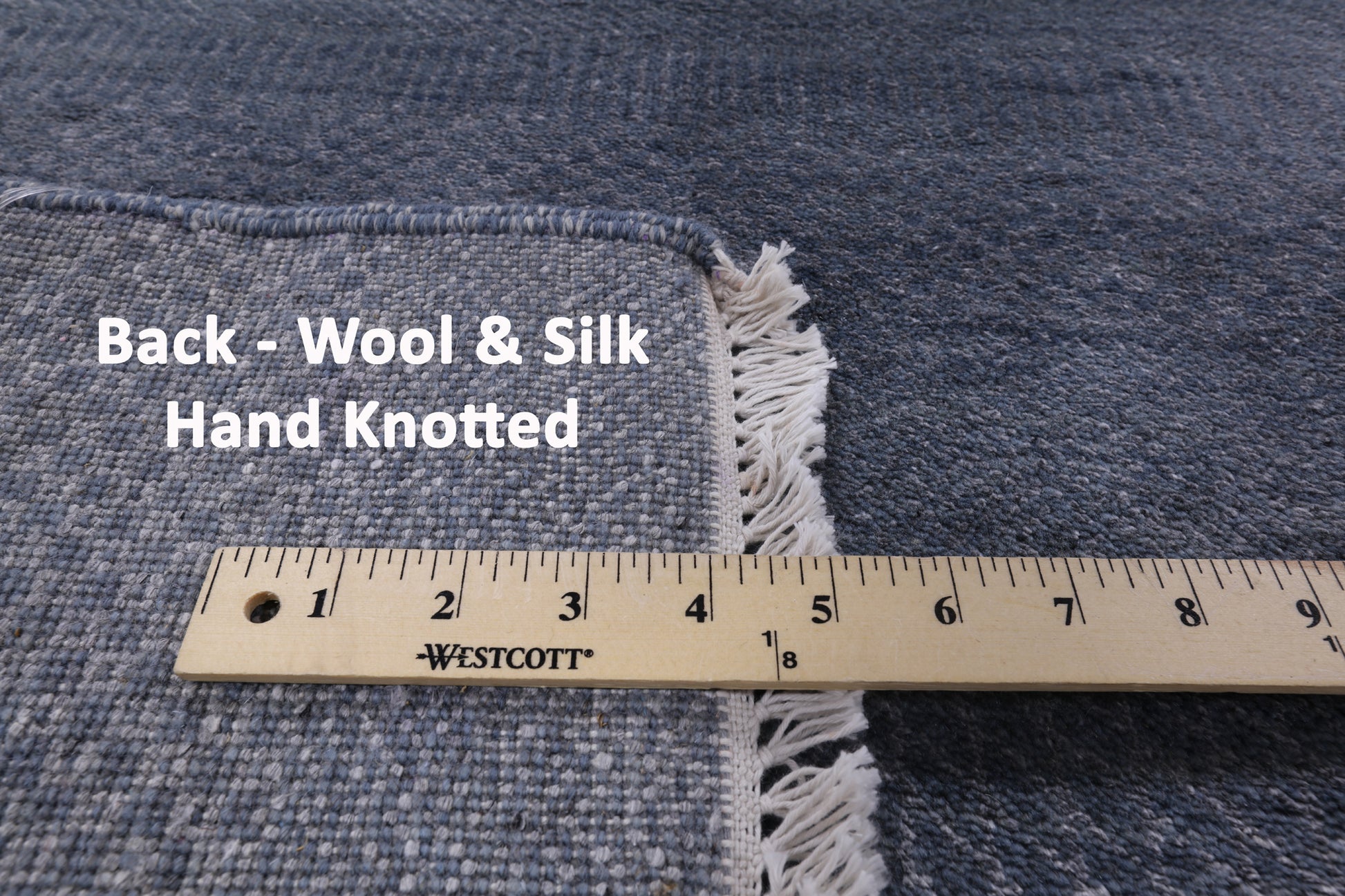 Savannah Grass Hand Knotted Wool & Silk Area Rug - 9' 0" X 12' 4" - Golden Nile