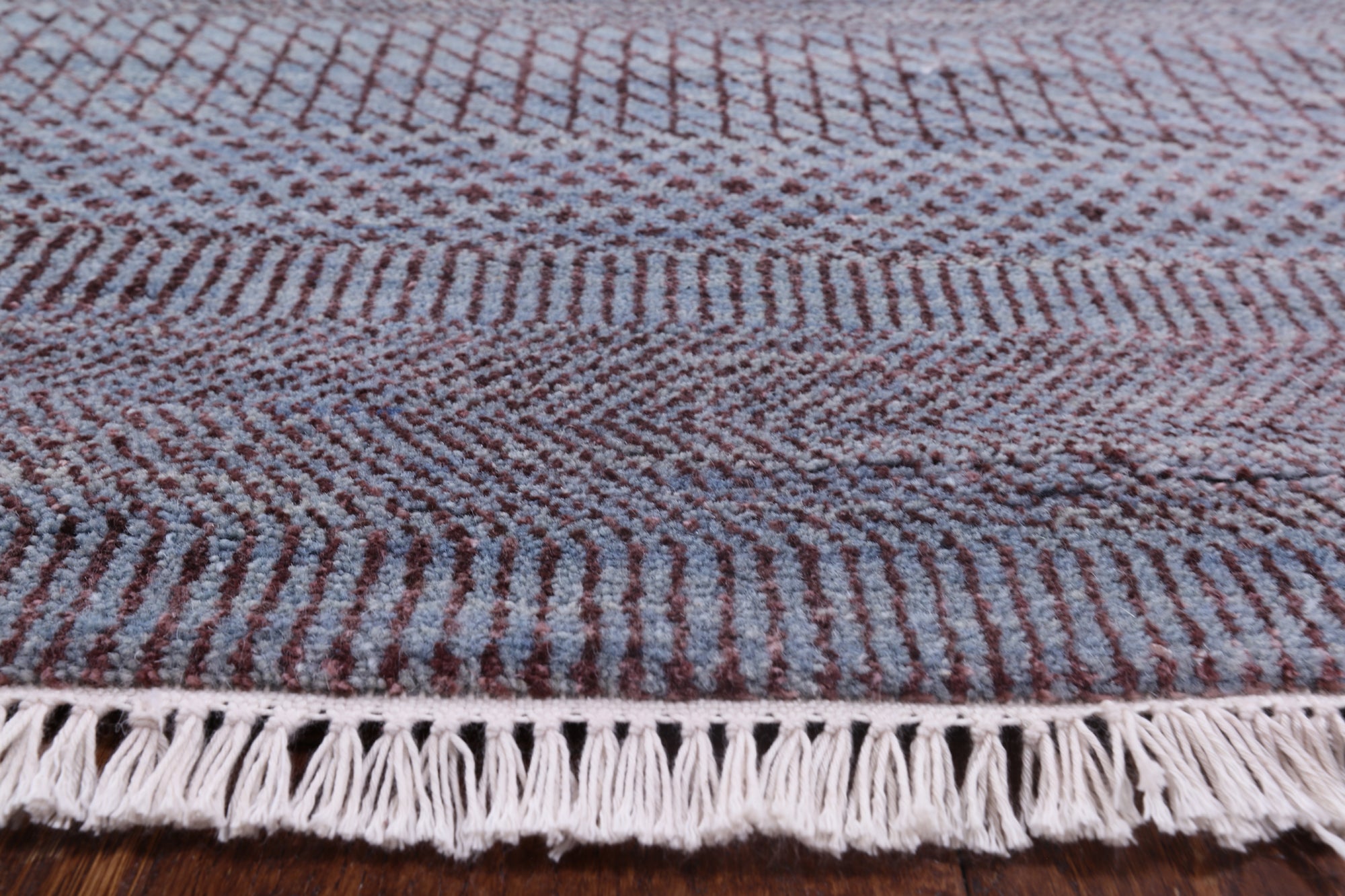 Grey Savannah Grass Hand Knotted Wool & Silk Area Rug - 9' 11" X 14' 3" - Golden Nile
