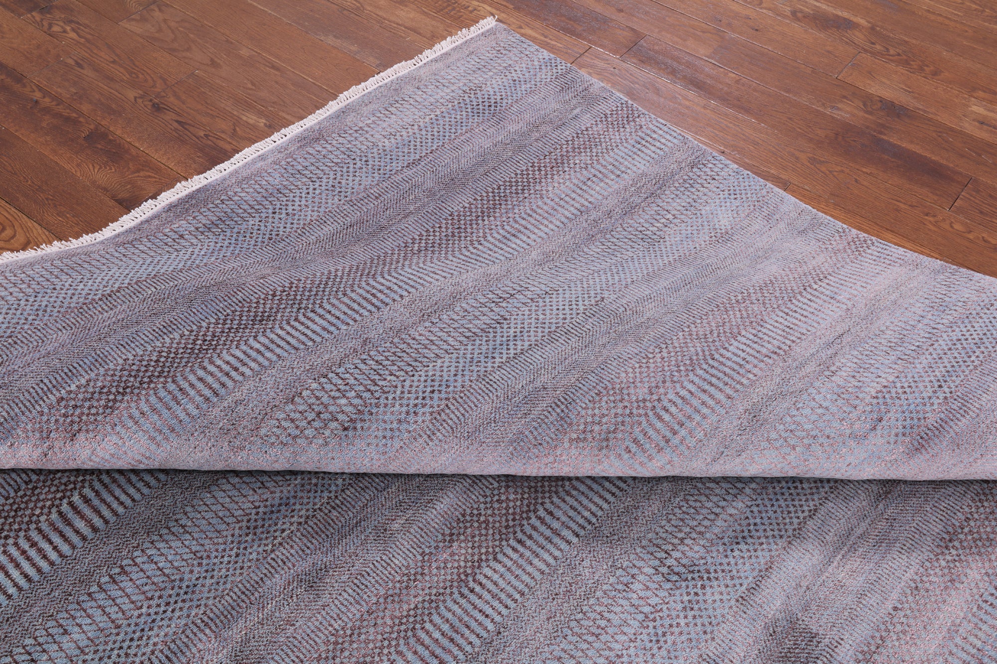 Grey Savannah Grass Hand Knotted Wool & Silk Area Rug - 9' 11" X 14' 3" - Golden Nile