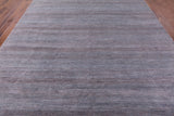 Grey Savannah Grass Hand Knotted Wool & Silk Area Rug - 9' 11" X 14' 3" - Golden Nile