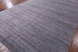 Grey Savannah Grass Hand Knotted Wool & Silk Area Rug - 9' 11" X 14' 3" - Golden Nile