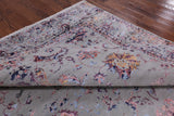 Grey Persian Wool & Silk Handmade Area Rug - 9' 0" X 12' 1" - Golden Nile