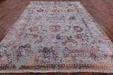 Grey Persian Wool & Silk Handmade Area Rug - 9' 0" X 12' 1" - Golden Nile