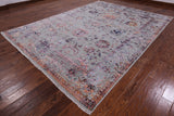 Grey Persian Wool & Silk Handmade Area Rug - 9' 0" X 12' 1" - Golden Nile
