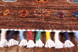Tribal Khorjin Persian Gabbeh Hand Knotted Wool Rug - 5' 9" X 7' 9" - Golden Nile