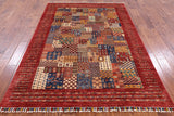 Tribal Persian Gabbeh Hand Knotted Wool Rug - 5' 6" X 7' 10" - Golden Nile