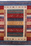 Persian Tribal Gabbeh Hand Knotted Wool Rug - 5' 9" X 8' 1" - Golden Nile