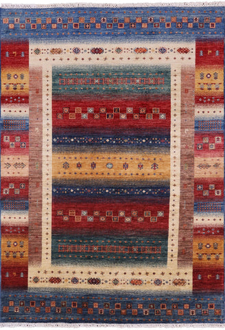 Persian Tribal Gabbeh Hand Knotted Wool Rug - 5' 9