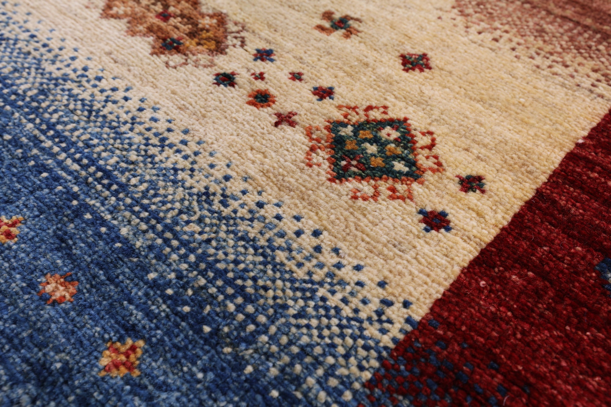 Persian Tribal Gabbeh Hand Knotted Wool Rug - 5' 9" X 8' 1" - Golden Nile