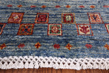 Tribal Persian Gabbeh Hand Knotted Wool Area Rug - 5' 9" X 8' 0" - Golden Nile