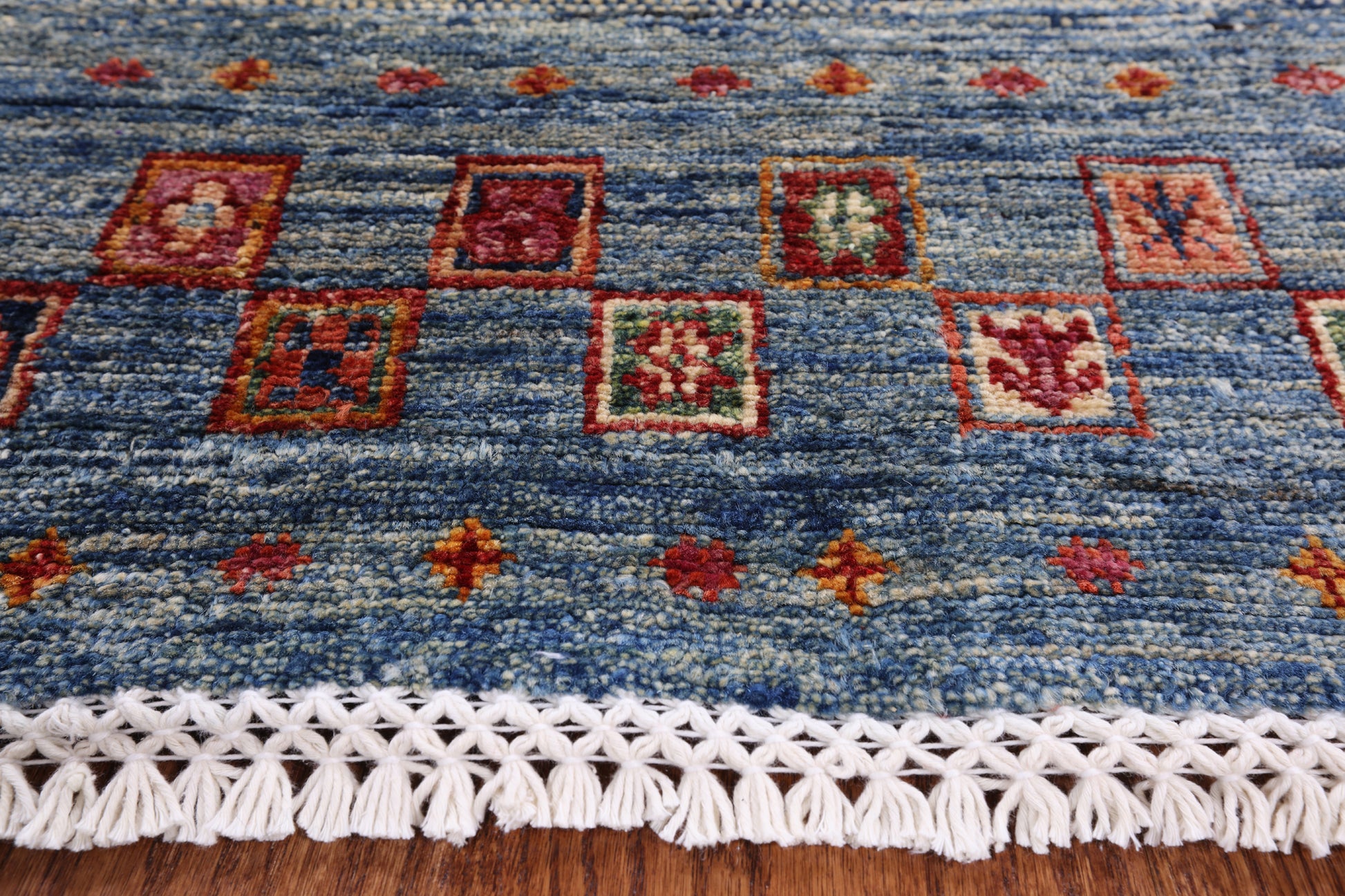 Tribal Persian Gabbeh Hand Knotted Wool Area Rug - 5' 9" X 8' 0" - Golden Nile