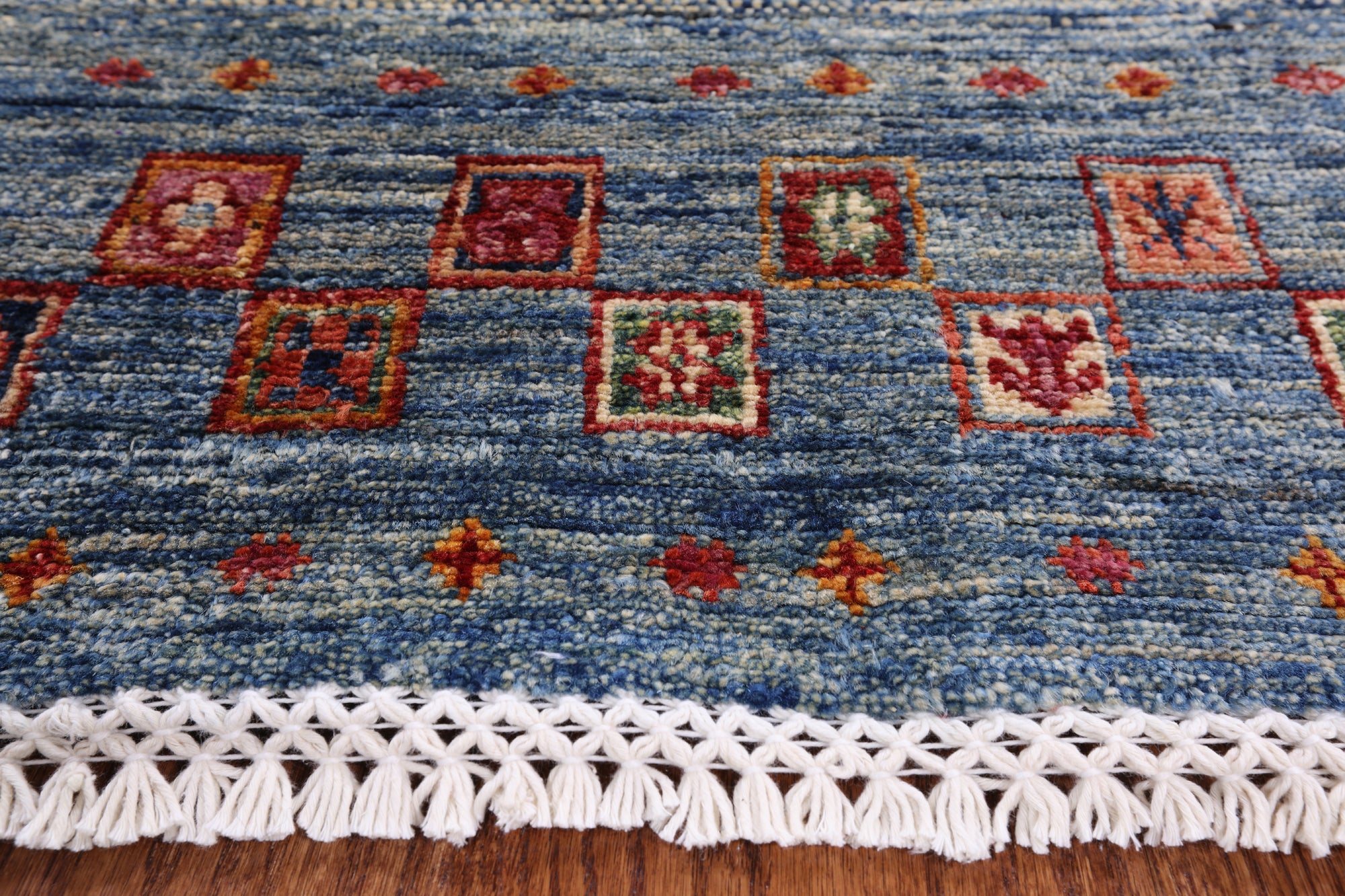 Tribal Persian Gabbeh Hand Knotted Wool Area Rug - 5' 9" X 8' 0" - Golden Nile