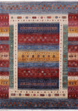 Tribal Persian Gabbeh Hand Knotted Wool Area Rug - 5' 9" X 8' 0" - Golden Nile
