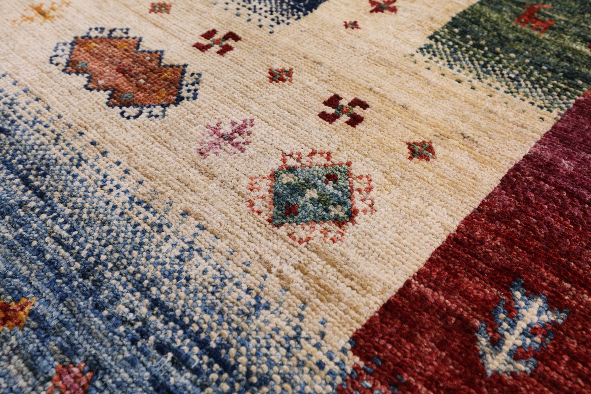 Tribal Persian Gabbeh Hand Knotted Wool Area Rug - 5' 9" X 8' 0" - Golden Nile