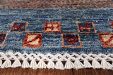 Tribal Persian Gabbeh Handmade Wool Rug - 5' 8" X 7' 11" - Golden Nile