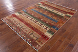 Tribal Gabbeh Handmade Wool Rug - 5' 8" X 7' 11" - Golden Nile