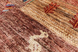 Tribal Gabbeh Handmade Wool Rug - 5' 8" X 7' 11" - Golden Nile
