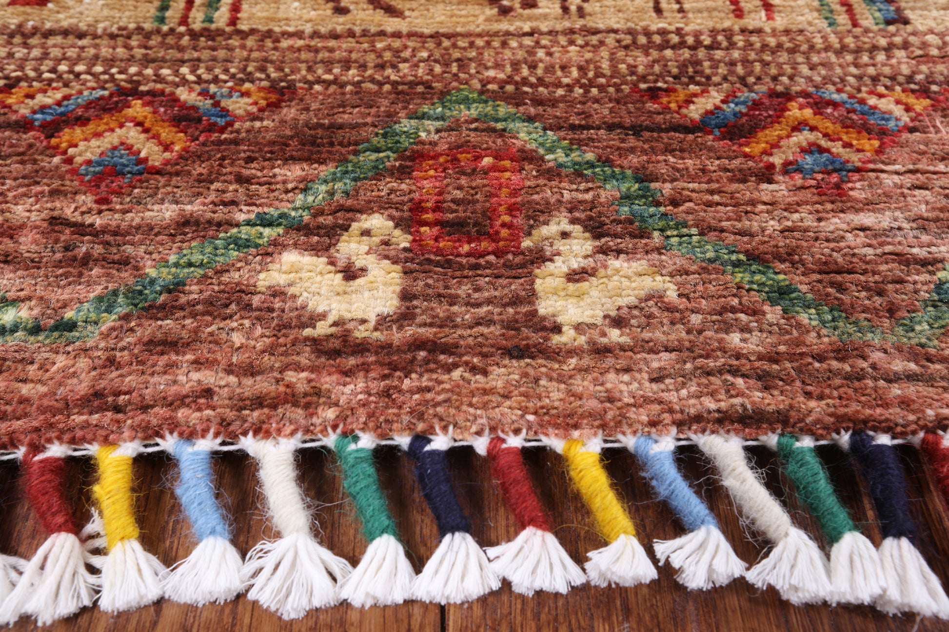 Tribal Gabbeh Handmade Wool Rug - 5' 8" X 7' 11" - Golden Nile
