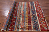 Tribal Persian Gabbeh Hand Knotted Wool Rug - 5' 7" X 7' 6" - Golden Nile