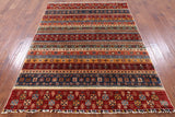 Tribal Persian Gabbeh Hand Knotted Wool Rug - 5' 7" X 7' 6" - Golden Nile