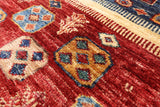 Tribal Persian Gabbeh Hand Knotted Wool Rug - 5' 7" X 7' 6" - Golden Nile