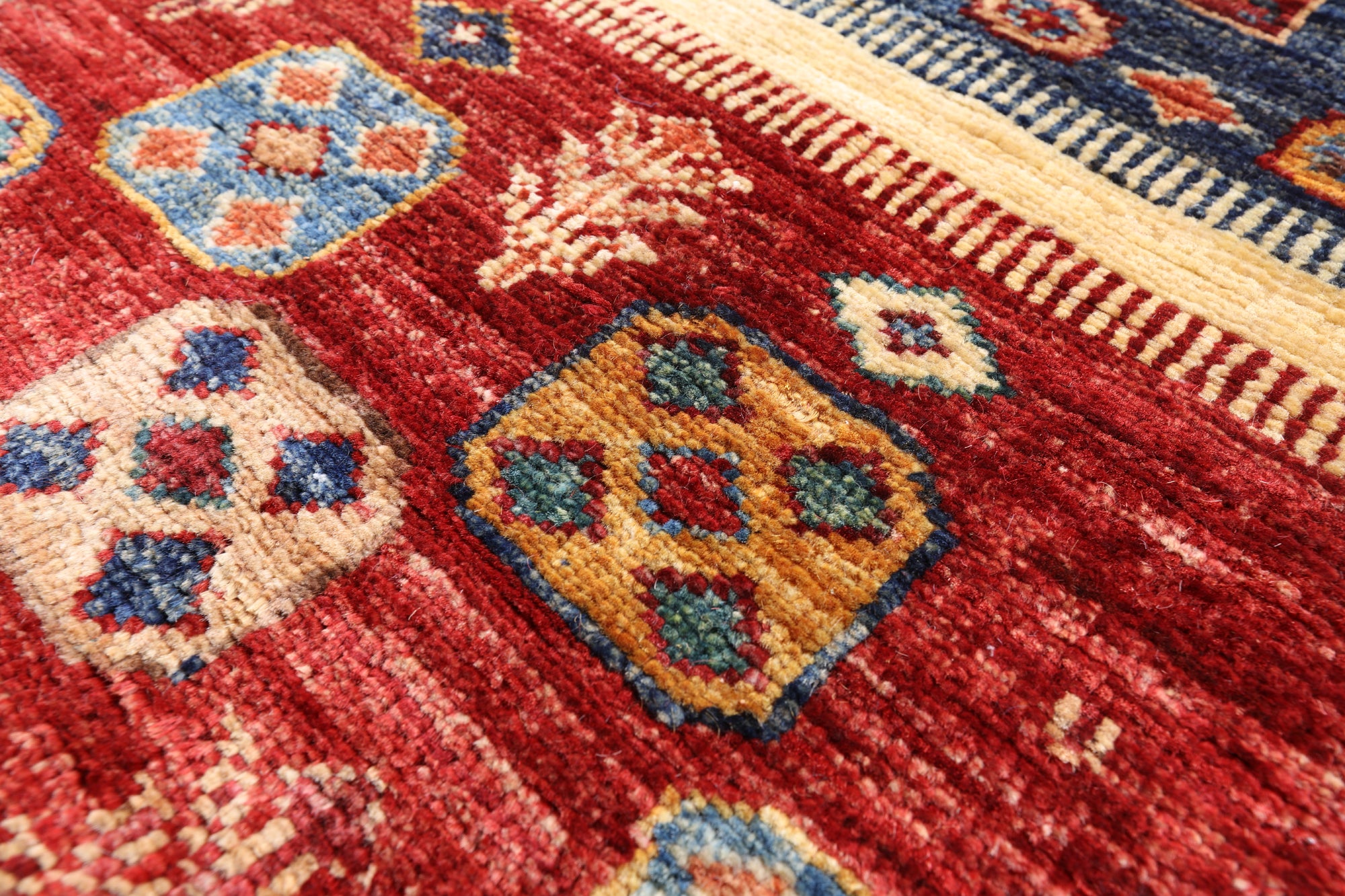 Tribal Persian Gabbeh Hand Knotted Wool Rug - 5' 7" X 7' 6" - Golden Nile