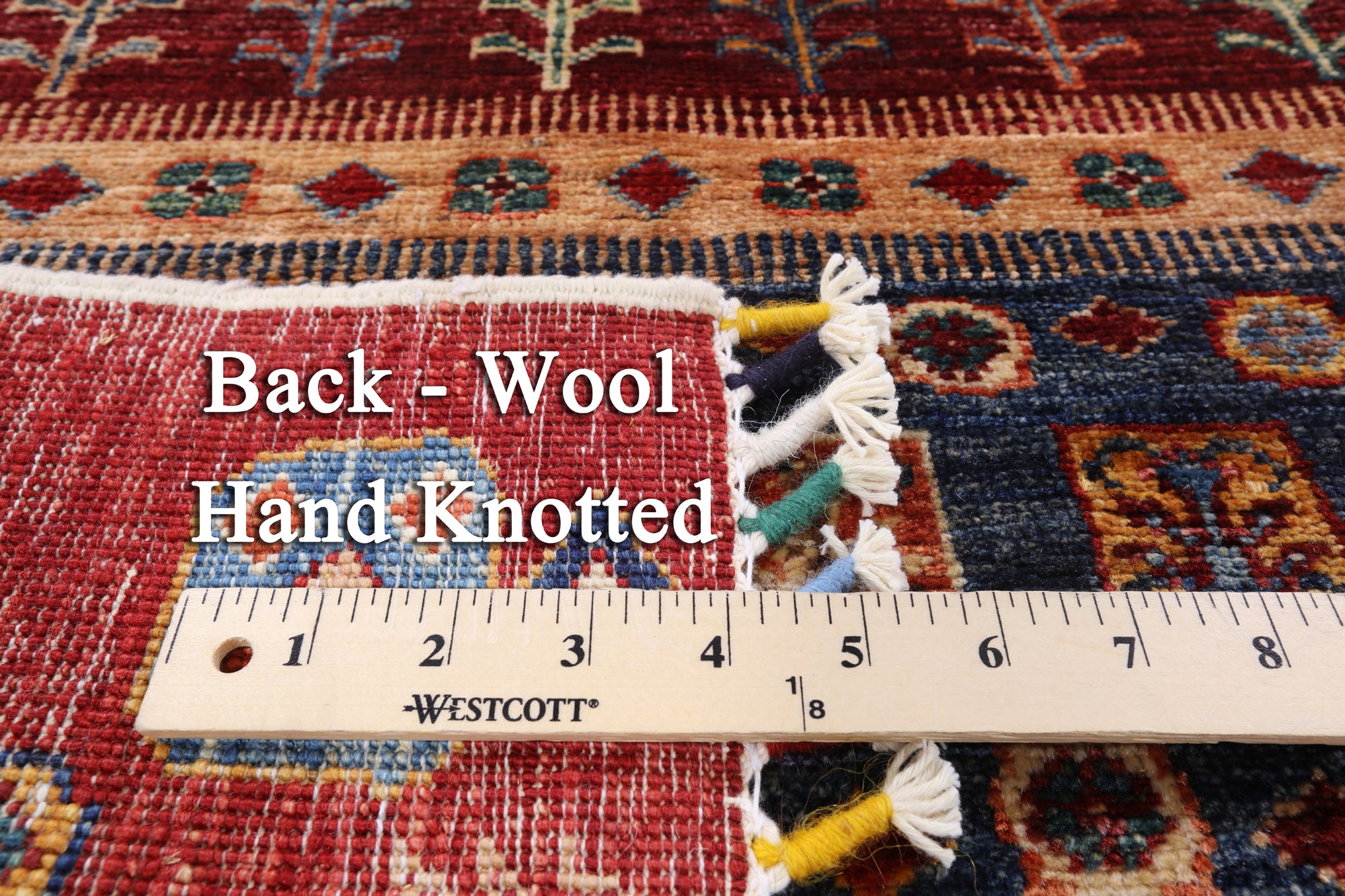 Tribal Persian Gabbeh Hand Knotted Wool Rug - 5' 7" X 7' 6" - Golden Nile