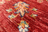 Red Garden Persian Gabbeh Hand Knotted Wool Area Rug - 5' 8" X 7' 9" - Golden Nile