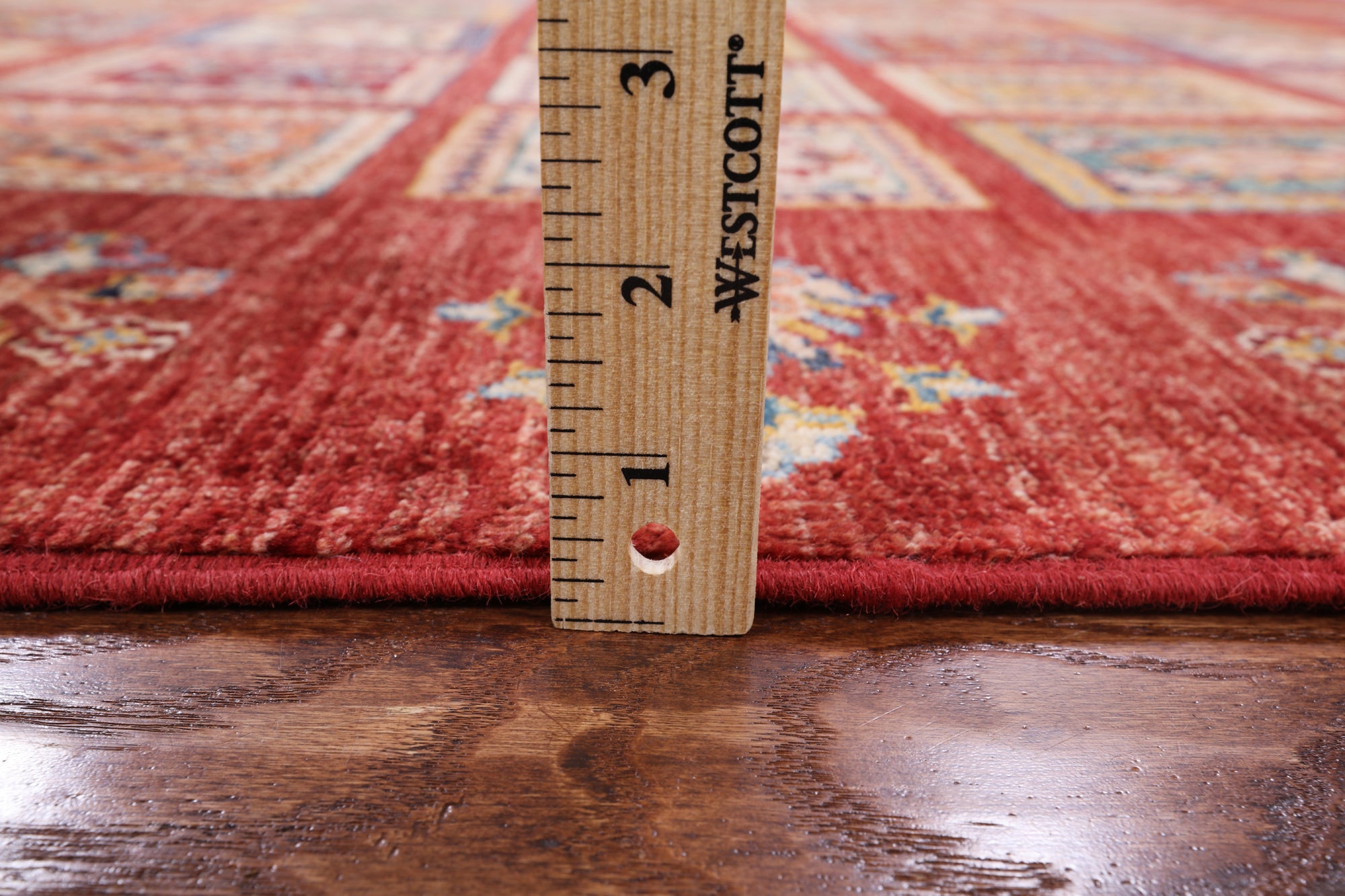 Red Garden Persian Gabbeh Hand Knotted Wool Area Rug - 5' 8" X 7' 9" - Golden Nile