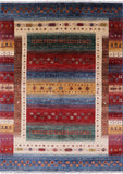 Tribal Persian Gabbeh Hand Knotted Wool Rug - 5' 7" X 7' 8" - Golden Nile
