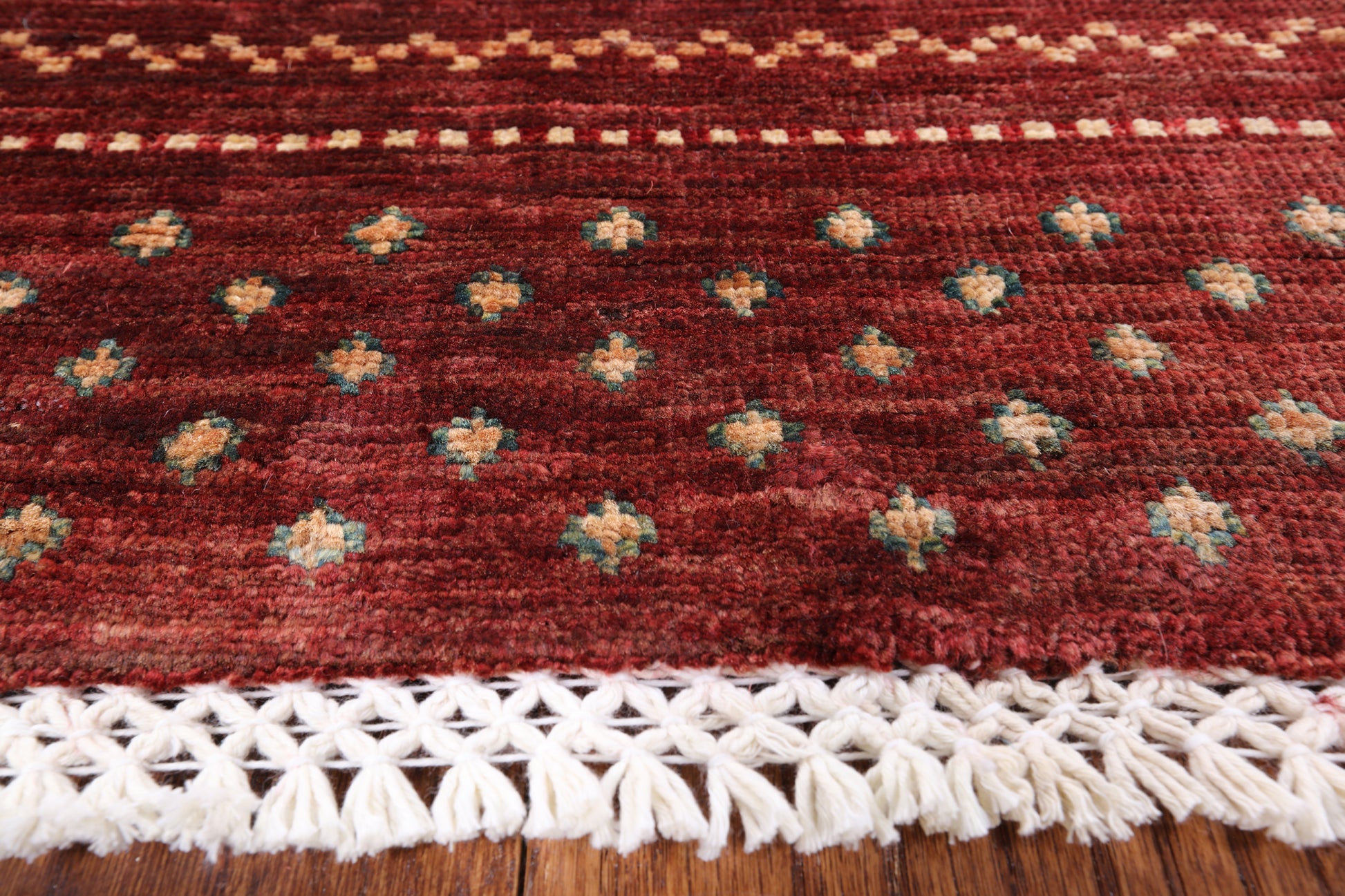 Tribal Gabbeh Hand Knotted Wool Rug - 5' 9" X 7' 8" - Golden Nile