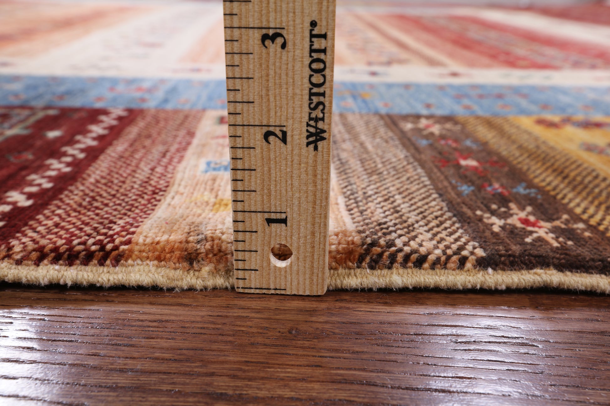 Tribal Gabbeh Hand Knotted Wool Rug - 5' 9" X 7' 8" - Golden Nile