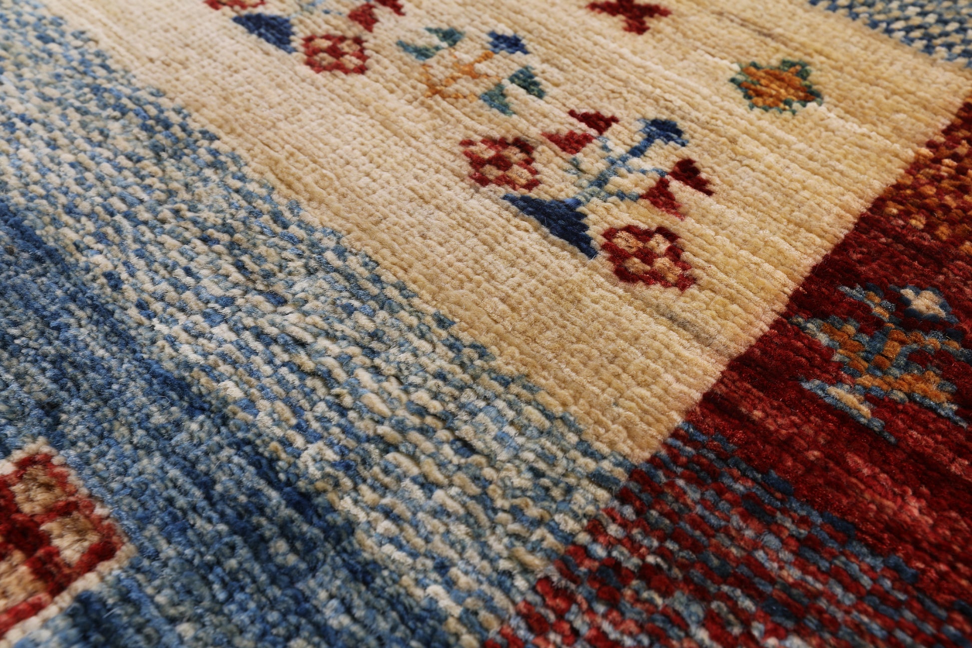 Tribal Gabbeh Hand Knotted Wool Area Rug - 5' 2" X 6' 6" - Golden Nile
