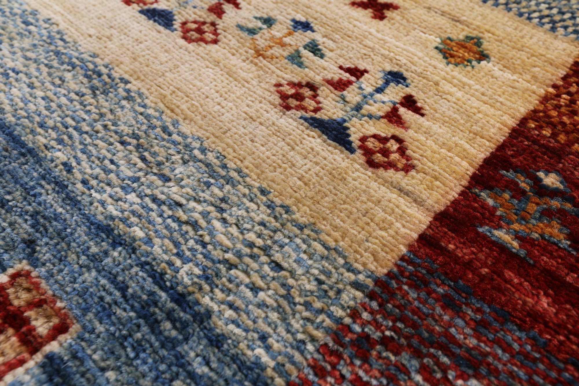 Tribal Gabbeh Hand Knotted Wool Area Rug - 5' 2" X 6' 6" - Golden Nile