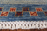 Tribal Gabbeh Hand Knotted Wool Area Rug - 5' 2" X 6' 6" - Golden Nile