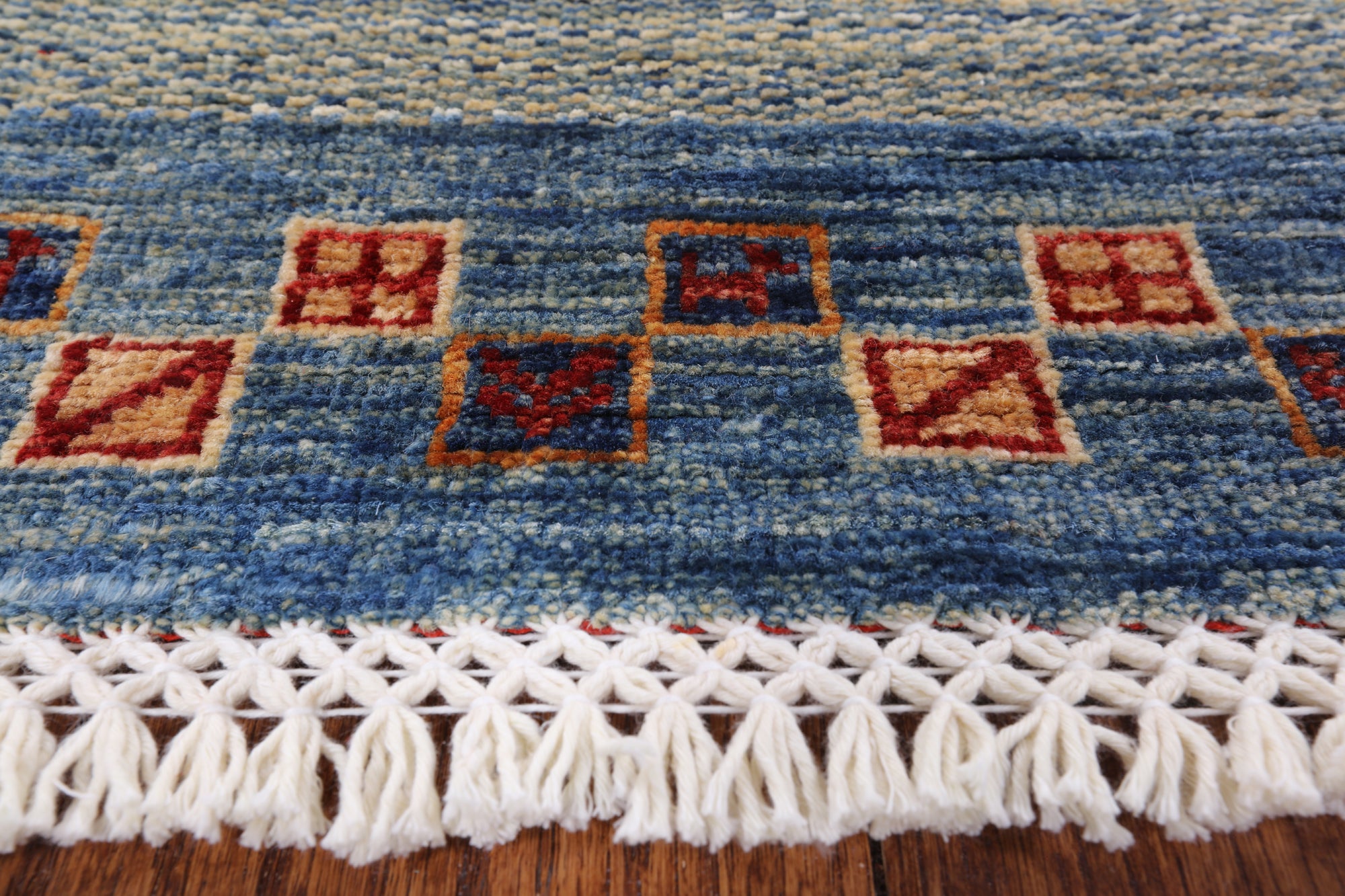 Tribal Gabbeh Hand Knotted Wool Area Rug - 5' 2" X 6' 6" - Golden Nile
