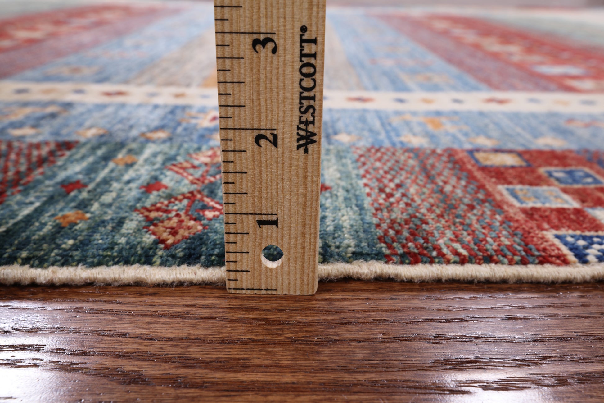 Tribal Gabbeh Hand Knotted Wool Area Rug - 5' 2" X 6' 6" - Golden Nile