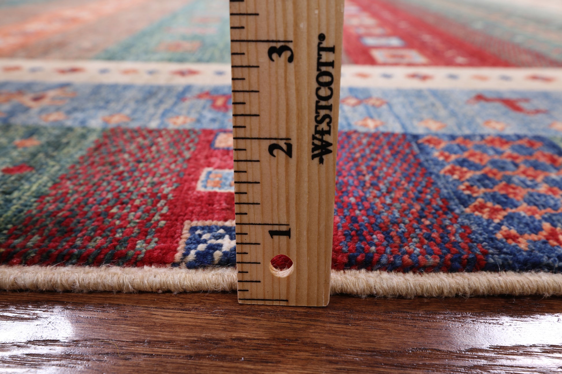 Persian Gabbeh Tribal Handmade Wool Rug - 5' 0" X 7' 7" - Golden Nile
