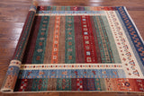 Persian Gabbeh Tribal Handmade Wool Rug - 5' 0" X 7' 7" - Golden Nile