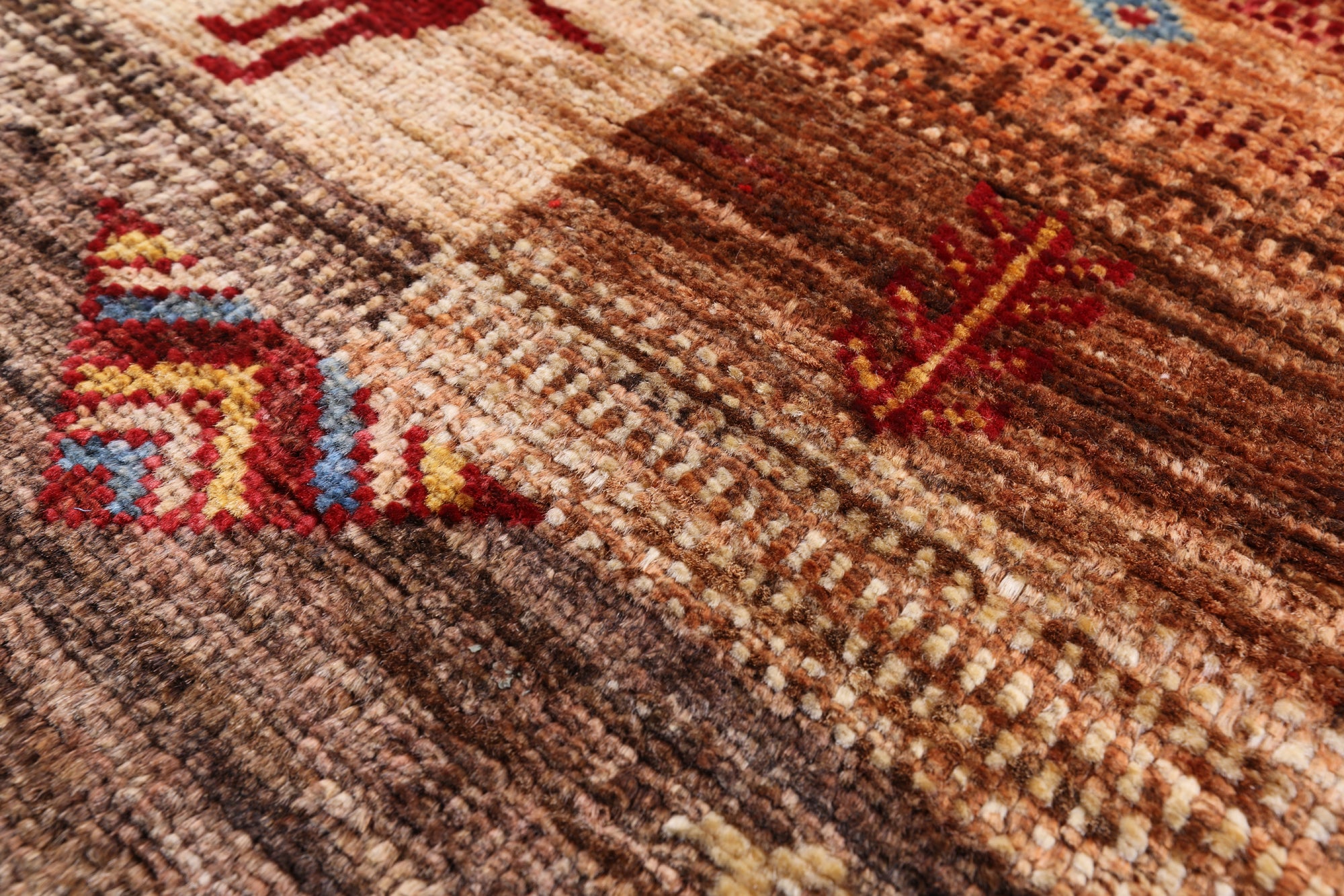 Tribal Persian Gabbeh Hand Knotted Wool Rug - 5' 0" X 6' 7" - Golden Nile