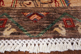 Tribal Persian Gabbeh Hand Knotted Wool Rug - 5' 0" X 6' 7" - Golden Nile