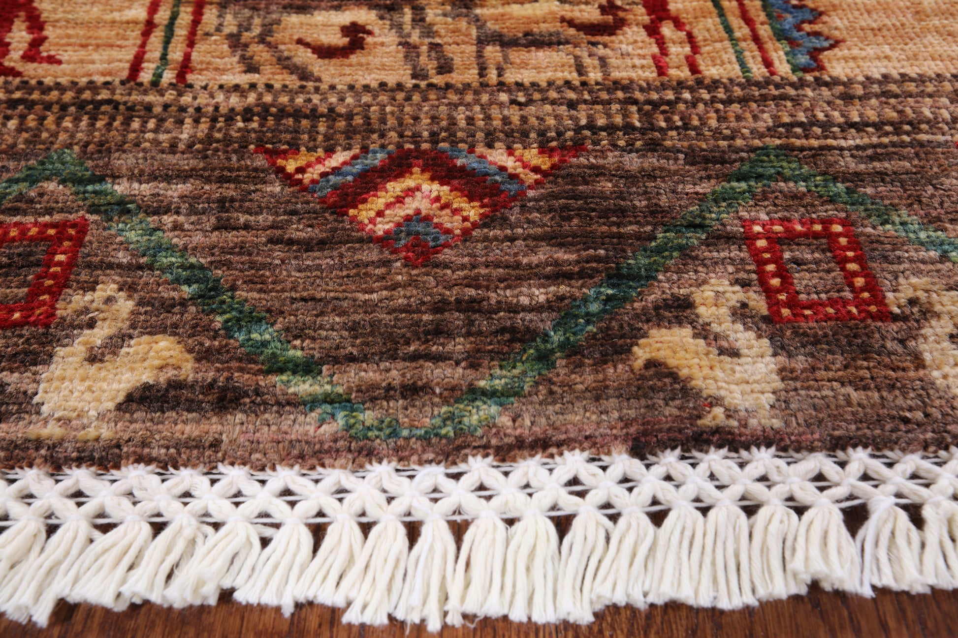 Tribal Persian Gabbeh Hand Knotted Wool Rug - 5' 0" X 6' 7" - Golden Nile