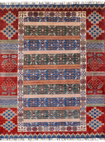 Tribal Persian Gabbeh Handmade Wool Area Rug - 5' 0