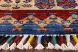 Tribal Persian Gabbeh Handmade Wool Area Rug - 5' 0" X 6' 4" - Golden Nile