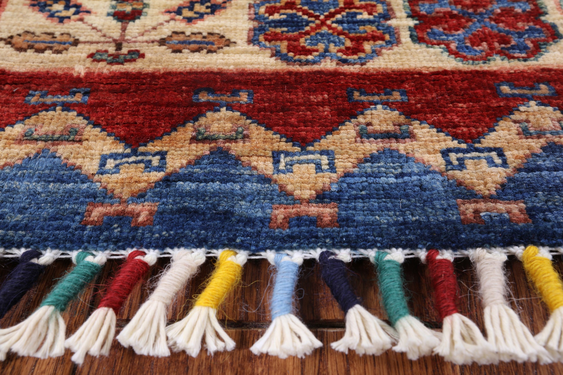 Tribal Persian Gabbeh Handmade Wool Area Rug - 5' 0" X 6' 4" - Golden Nile