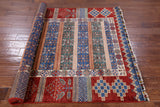 Tribal Persian Gabbeh Handmade Wool Area Rug - 5' 0" X 6' 4" - Golden Nile