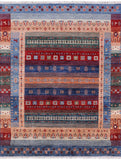 Tribal Persian Gabbeh Hand Knotted Wool Rug - 4' 11" X 6' 3" - Golden Nile